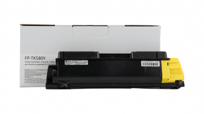 Тонер-картридж Fplus желтый 2800 стр. для Kyocera (аналог TK-580Y /1T02KTANL0)