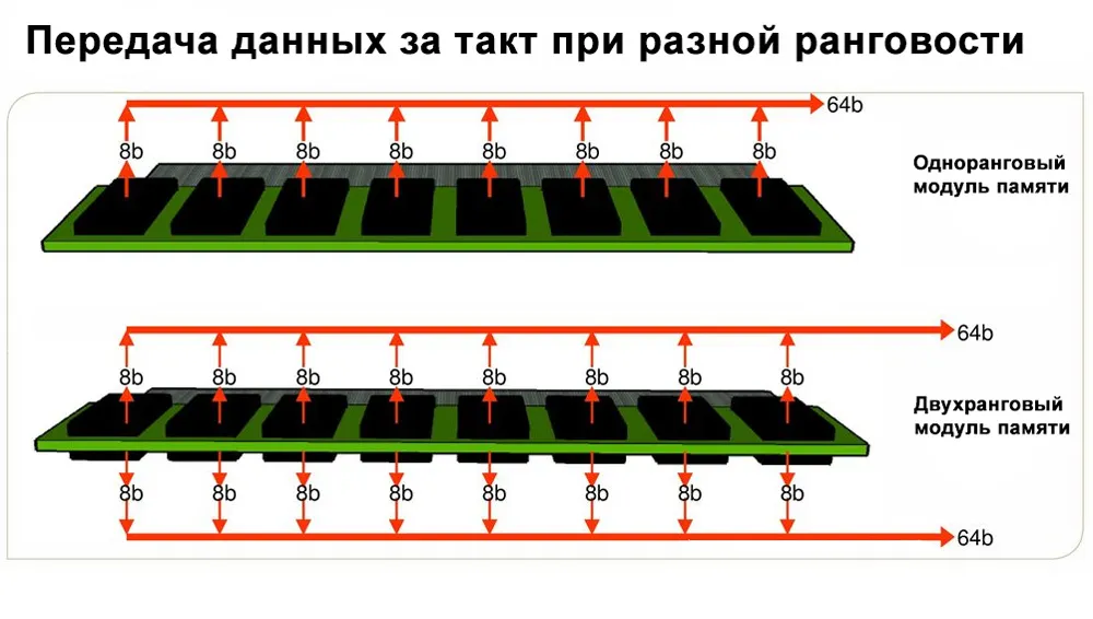 Ранг оперативной памяти: одноранговая или двухранговая память, какая лучше,  маркировка - Marvel market